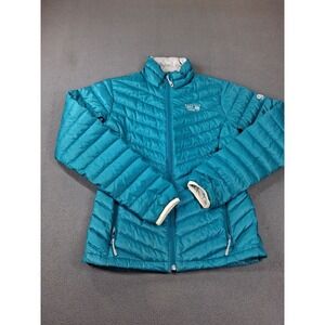 Mountain Hardwear Jacket Womens XS Blue Puffer Insulated Full Zip 800 Down
